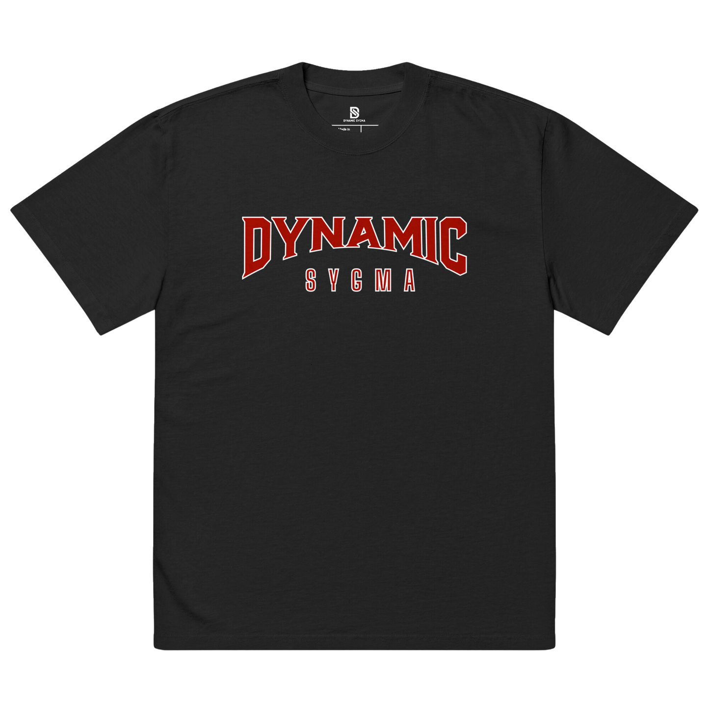 Red Staple Tee Oversized (Faded Black)