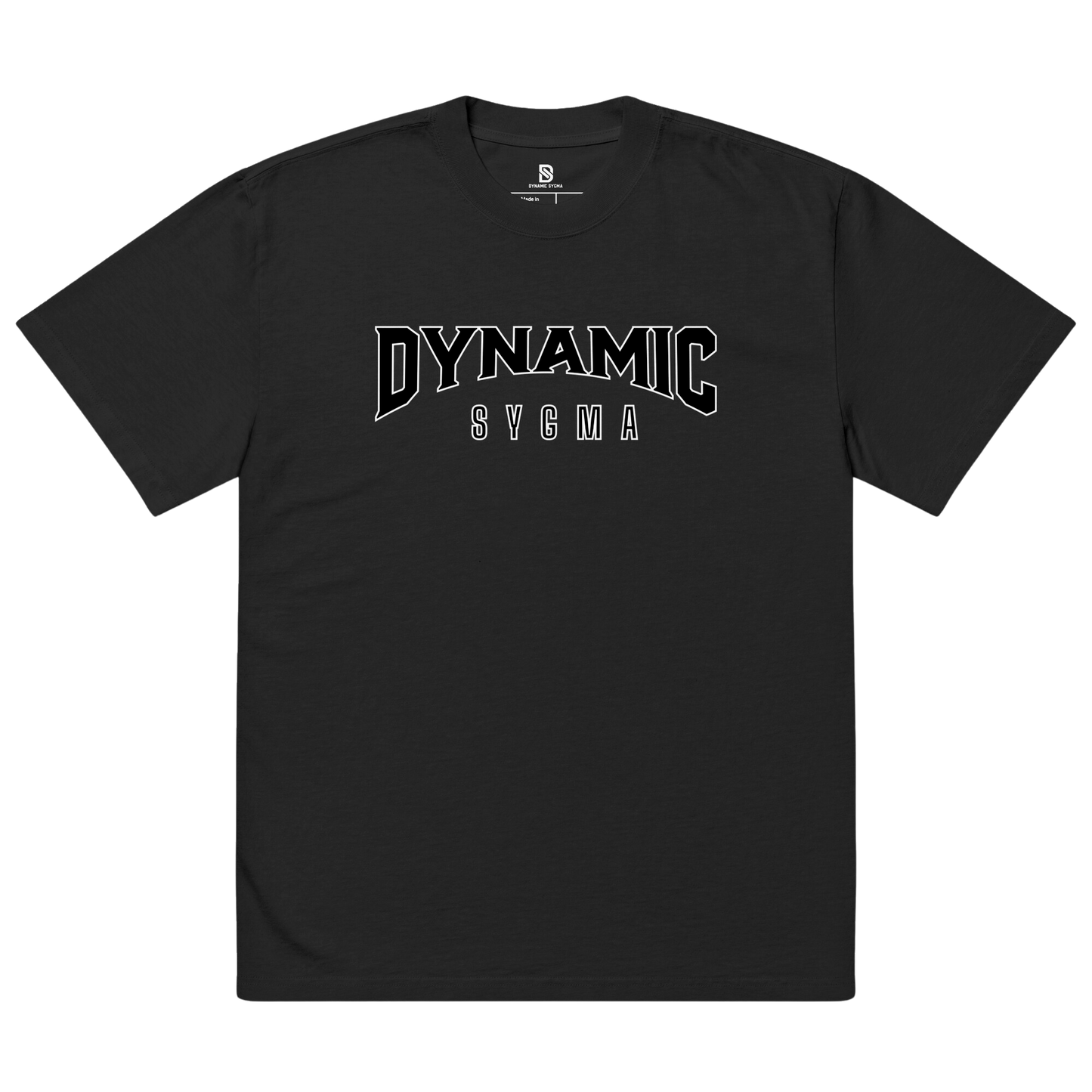 Black Staple Tee Oversized (Faded Black)